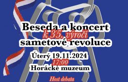 Beseda a koncert k 35. výročí Sametové revoluce